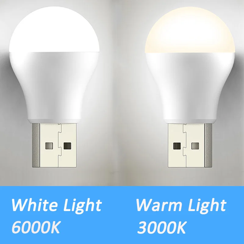 

USB Plug LED Reading Book Lights Bulb Ultra Bright Portable Lamp For Bedroom Laptop Notebook Power Bank Emergency Lighting