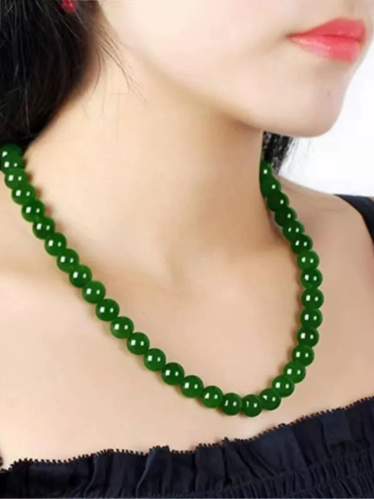 Новые китайские бусины из зеленого имитации агата 2024 новое популярное