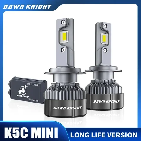 DAWNKNIGHT K5C MINI H7 H11 5000K Светодиодная лампа для фар H11 H1 HB3 HB4 12 В Светодиодная лампа для автомобиля 2 шт.