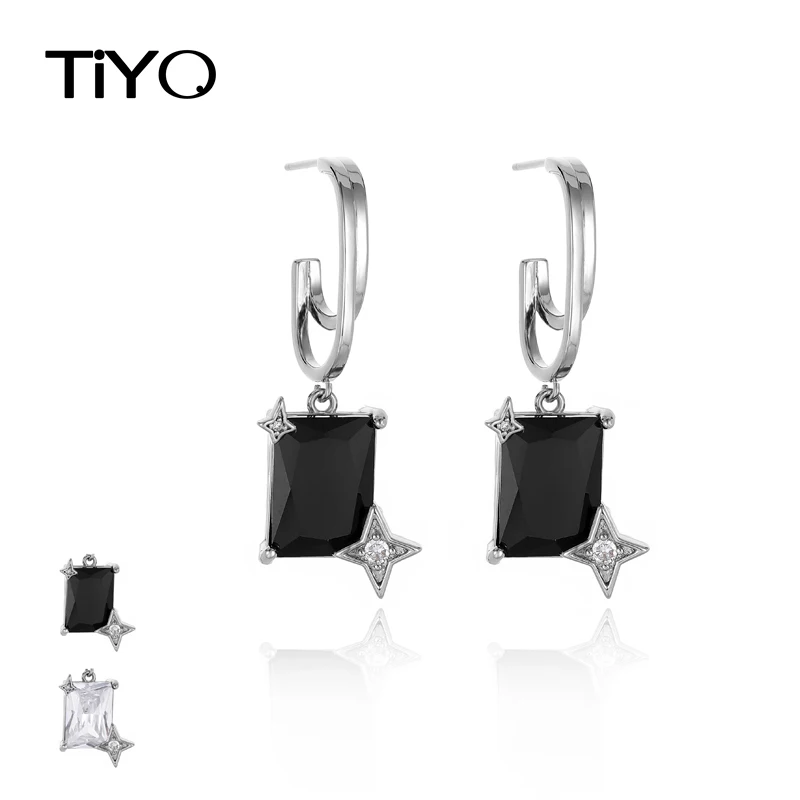 

TIYO Modern Jewelry 5A Zircon Earrings For Women Female Delicate Design Cool Trend High Quality Brass Star Drop Earring Gifts
