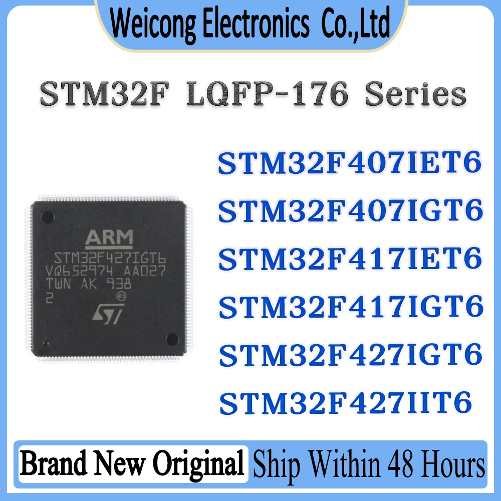 

STM32F407IET6 STM32F407IGT6 STM32F417IET6 STM32F417IGT6 STM32F427IGT6 STM32F427IIT6 STM32F STM32 STM ST IC MCU Chip LQFP-176