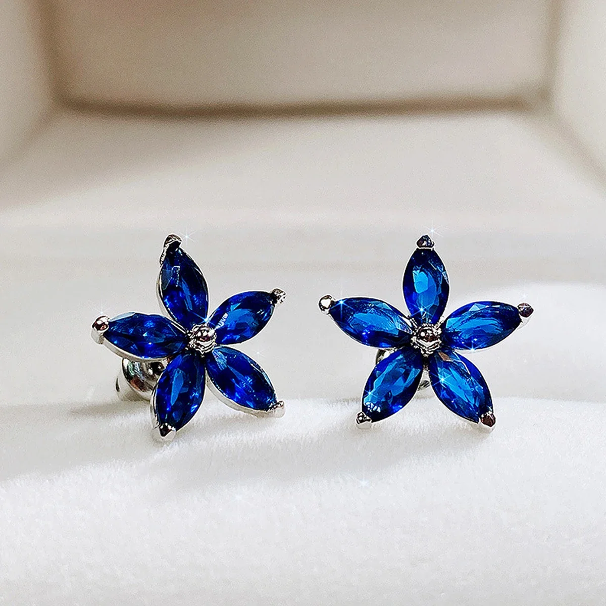 1 пара женских серег с цветными звездами пентаграмма сладкого цветка