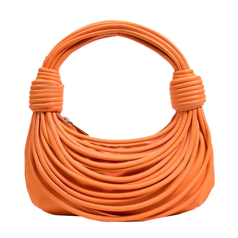

Summer Fashion Women Creative Design Shoulder Messenger Bag Elegant Ladies Casual Zipper Solid Color Handbag Totes Orange Pouch