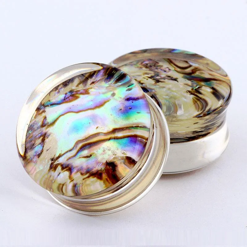 1Pc Shell Ear Tunnel Plugs. Jazz Drum Saddle Plugs and Gauges Flesh Piercing Expander Plug Earrings |