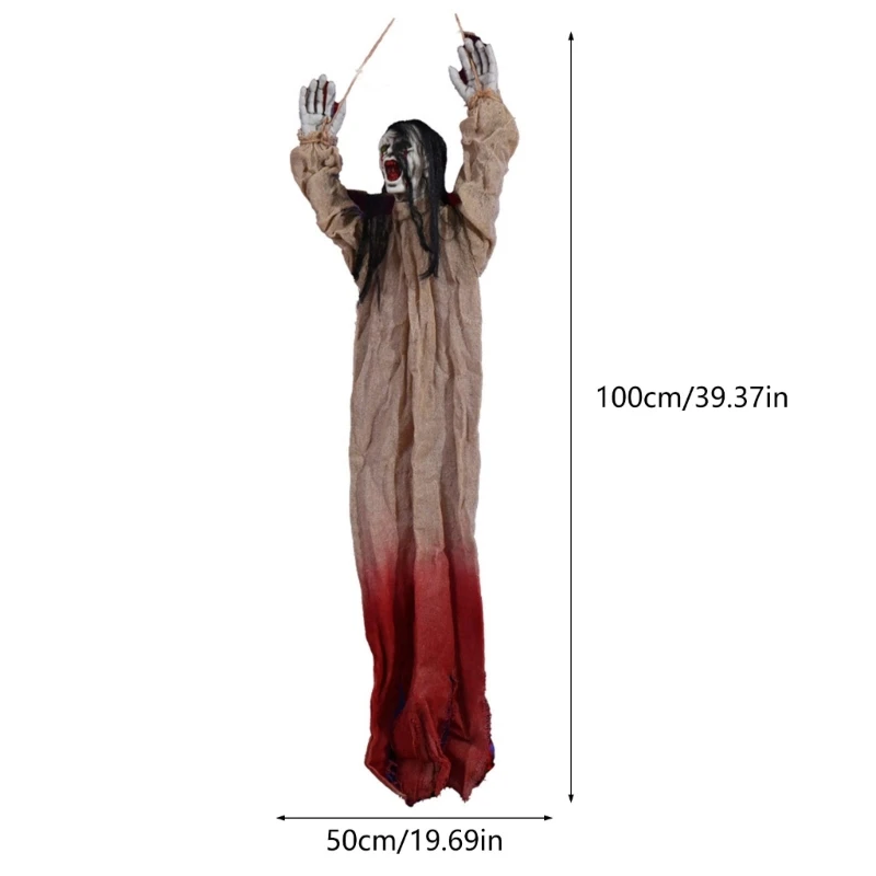 Y166 Хэллоуин Кровавый глаз Кукольные украшения Ужасное украшение Садовое