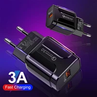 usb phone charger quick charge 3 0 mobile phone charger eu us plug wall charger for iphone 11 12 samsung s9 charger usb adapters