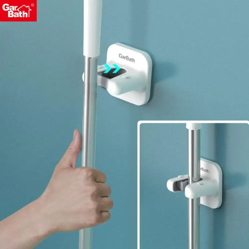 

Mop Storage Holder Hook Wall Mounted Self-adhesive Hanger Kitchen Hooks Wall Mounted Mop Organizer Holder Brush Broom Hanger New