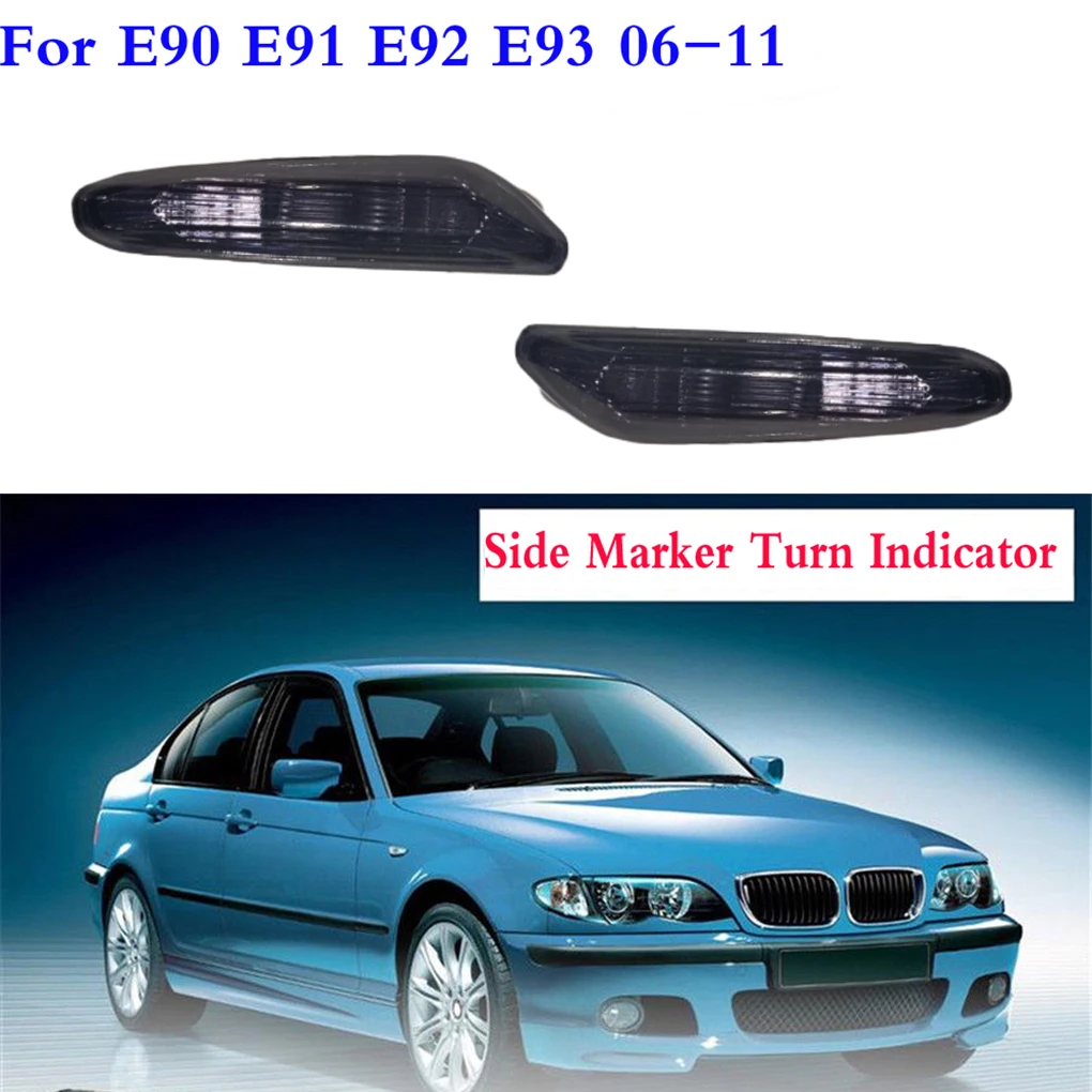 

1 Pair Replacement for E90 E91 E92 E93 2006-2011 Left and Right Side Marker Turn Indicator White Lens