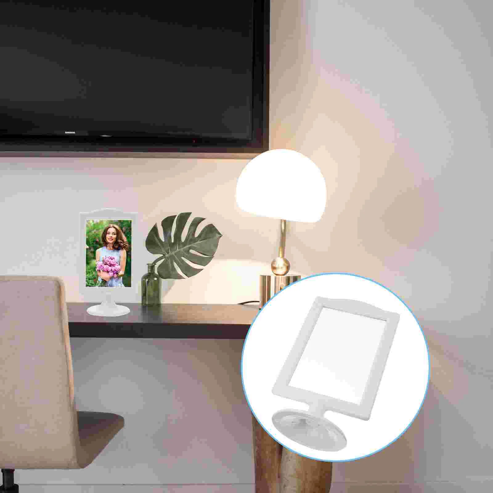 

4 Pcs Photo Frame Stand Desktop Picture Standing Frames Wedding Dress Display Plastic