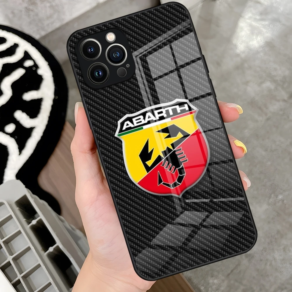 Итальянский автомобильный Abarth Новый чехол для телефона iPhone 15 Pro 14 13 12 11 Mini X XS XR Max 6 8