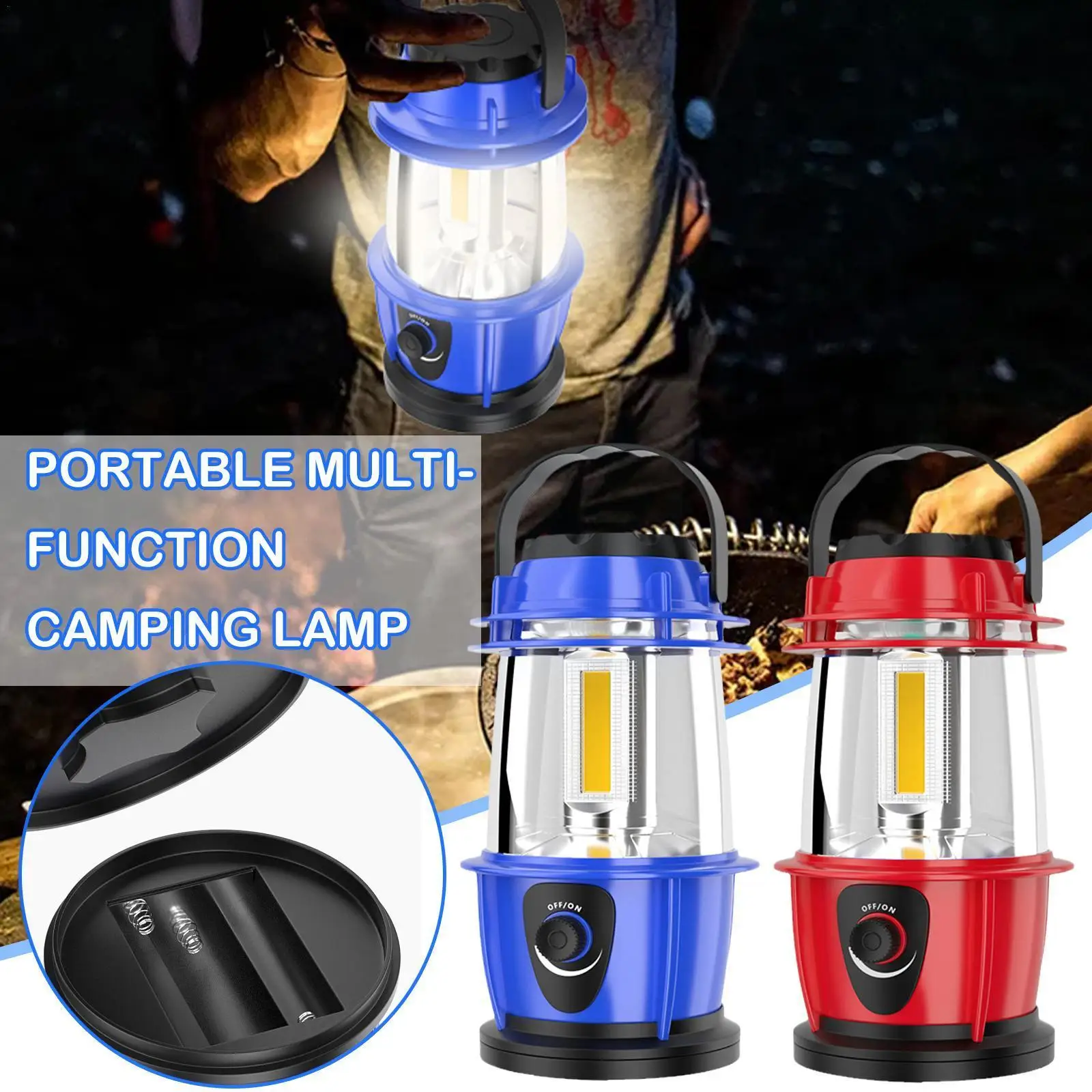 

Hanging Camping Lantern Battery Powered LED Camping Light With Dimmer Portable For Outdoor Camping Fishing Tent Light V0R6