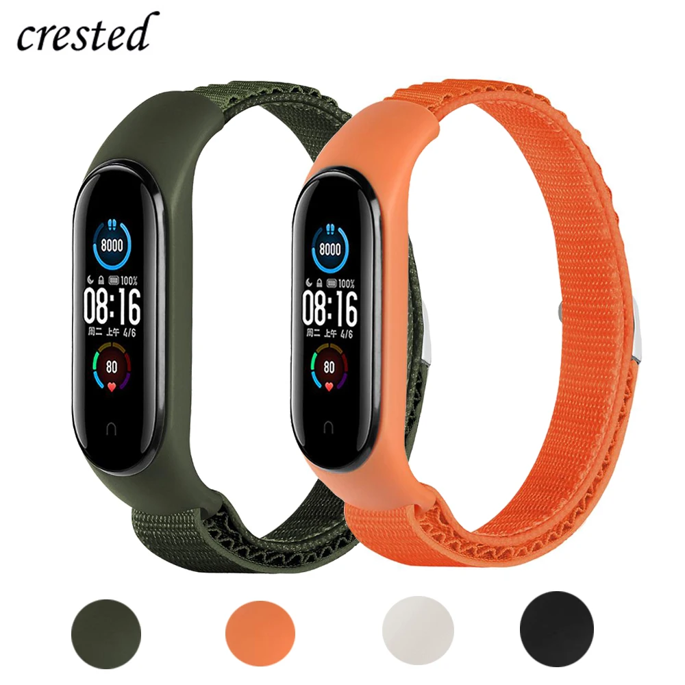 

Alpine loop For xiaomi Mi band 4 6 7 5 Strap Wristband Smartwatch Accessorie Sport Nylon Replacement bracelet miband4 5 3 band