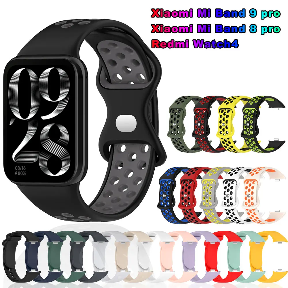 Фото Силиконовый ремешок для часов Xiaomi Mi Smart Band 8 Pro/9 Pro, сменный спортивный браслет для Miband 9Pro, аксессуар для браслета Correa №2
