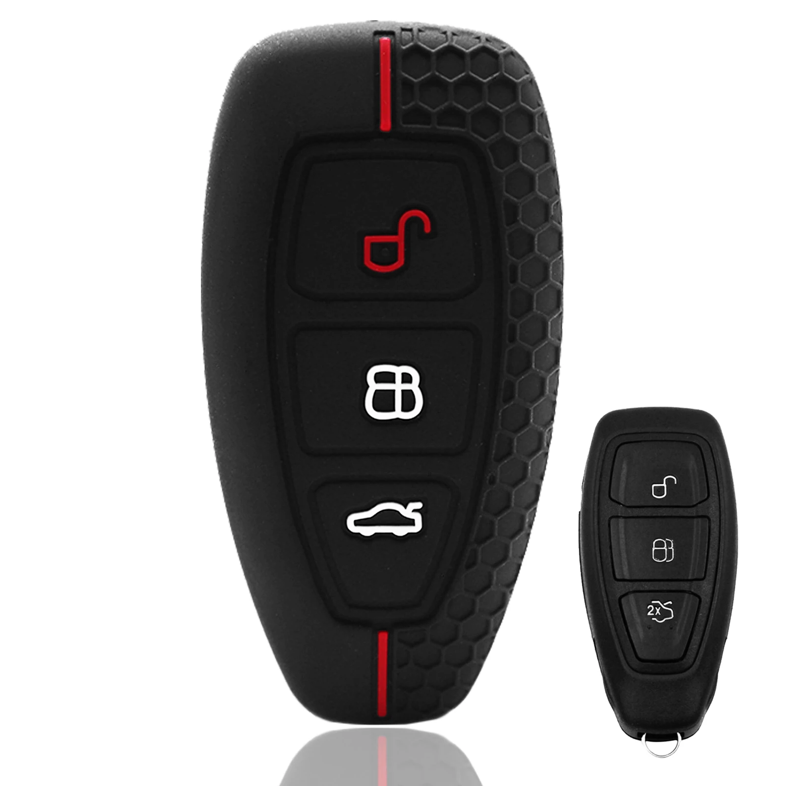 

Силиконовый чехол для автомобильного ключа дистанционного управления, резиновый защитный чехол для ключа для Ford Fiesta Mondeo Grand C-Max Kuga B-Max C-Max ...