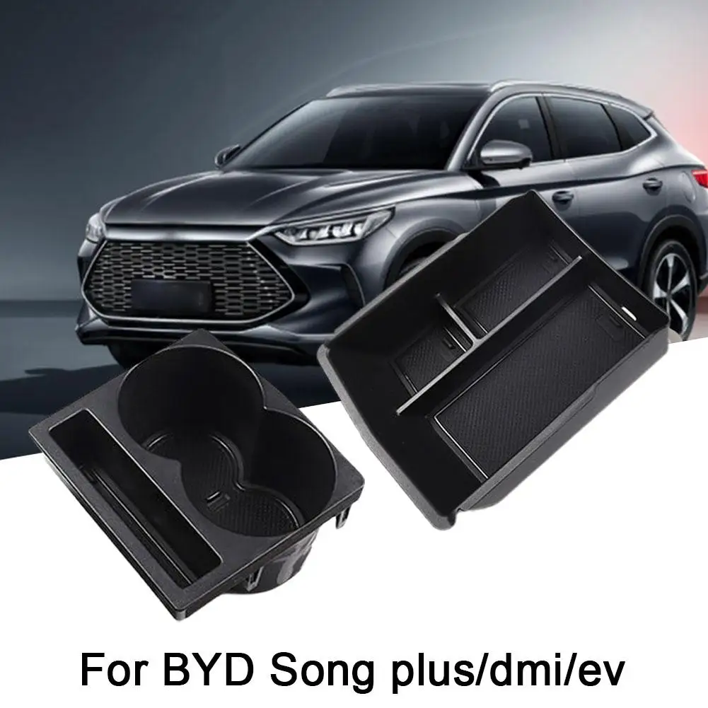 

Car Armrest Box Storage Box Center Console Water Cup Holder Non-Slip For BYD Song plus/dmi/ev Car Interior Accessories H2V3