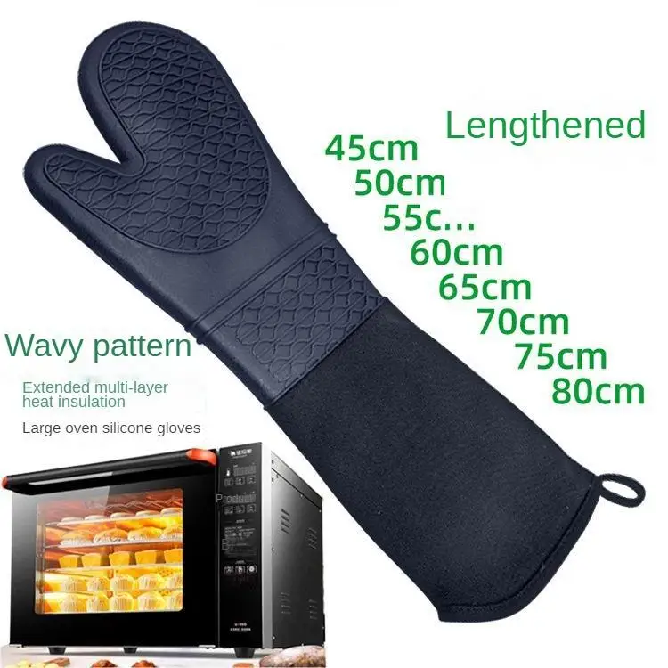

Guantes para horno Microwave Oven gloves Mitts luva manopla horno Set Baking cotton thick oven silicone glove 냄비 손잡이