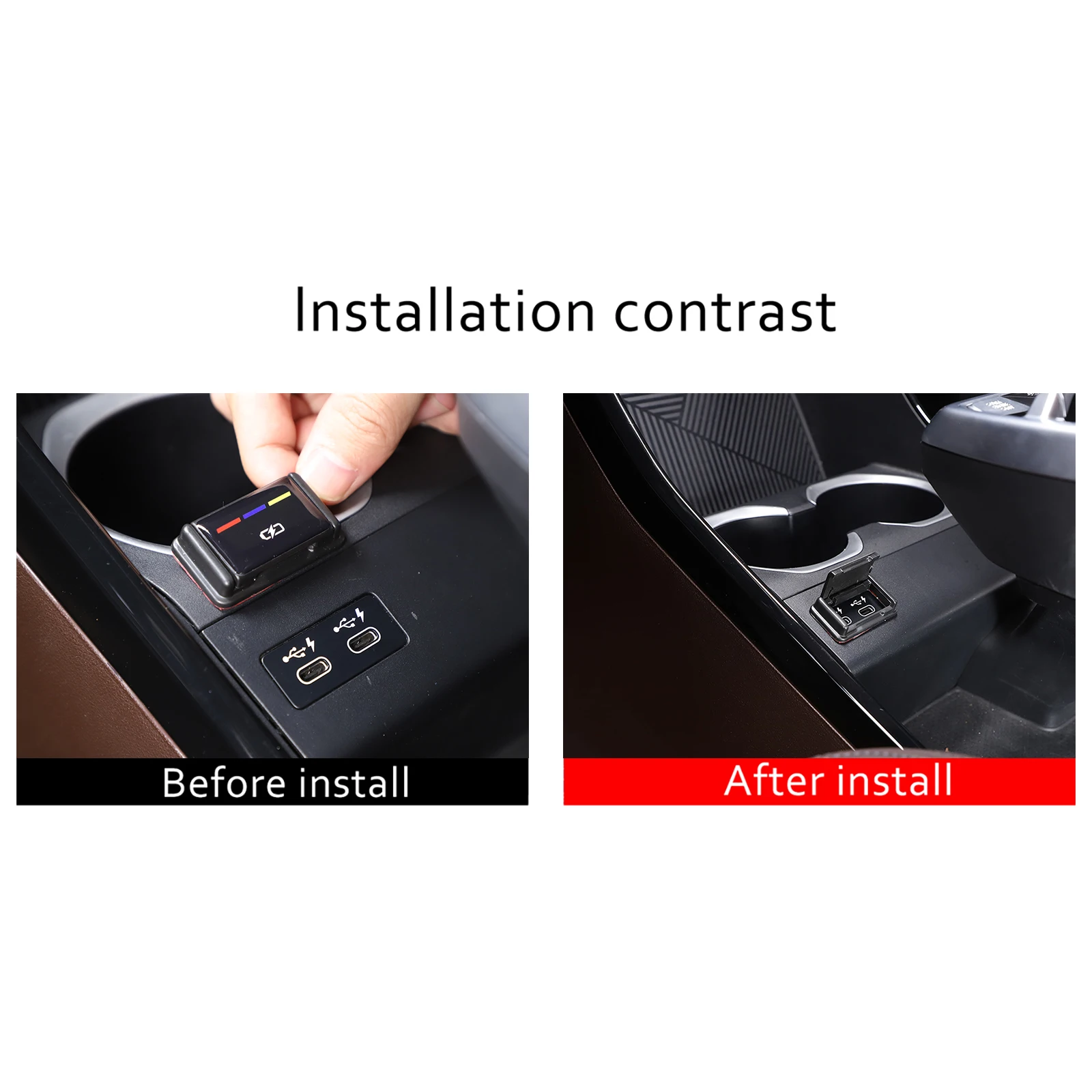 Для BMW IX1 X1 U10 U11 2023-2024 центральное управление крышка зарядного порта отделка