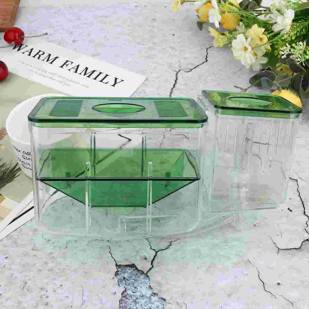 Fish Incubator Aquarium for Maternity Hatchery Aquariums &amp Bowls Tank Guppy Filters Feeder Sponge Decorate Aqaurium Paridera