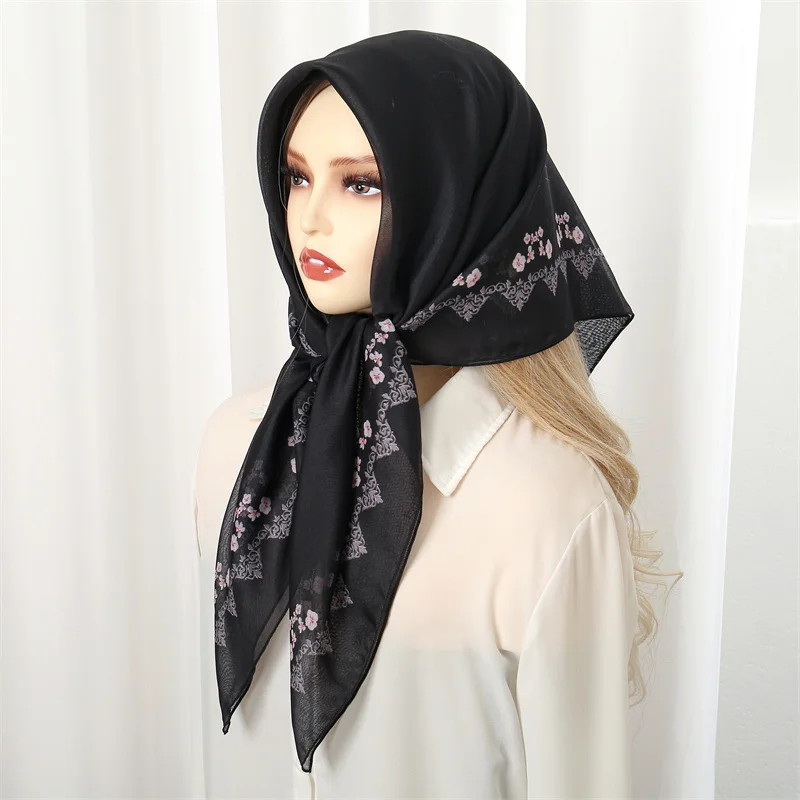 Новый женский шарф бандана повязка на голову с цветами винтажный роскошный