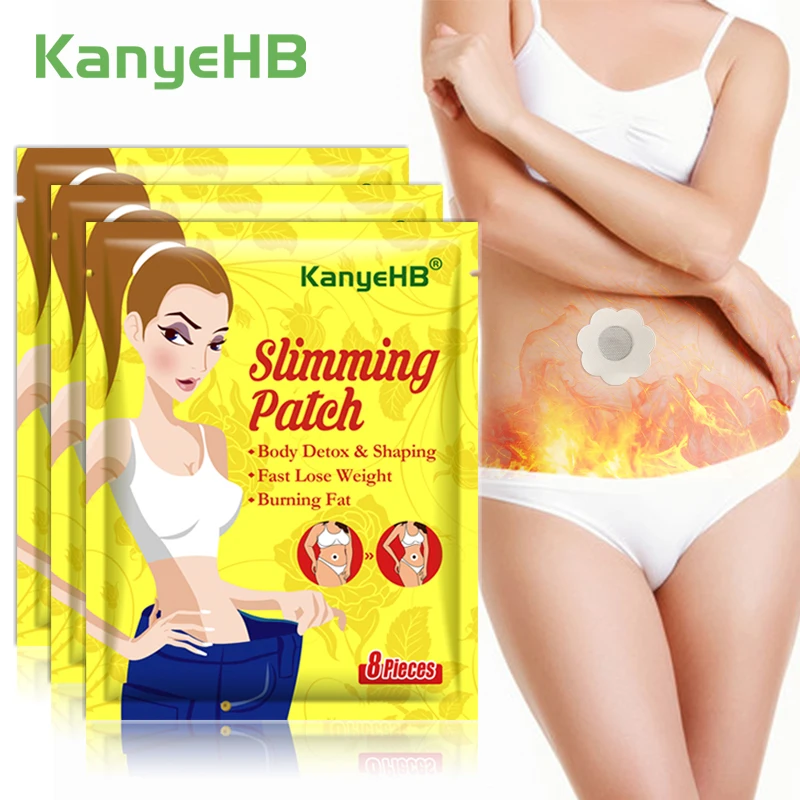 

24pcs=3bags Quick Slimming Belly Button Plaster Lose Weight Patch Burning Fat Natural Herbs Navel Sticker Promote MetabolismA843