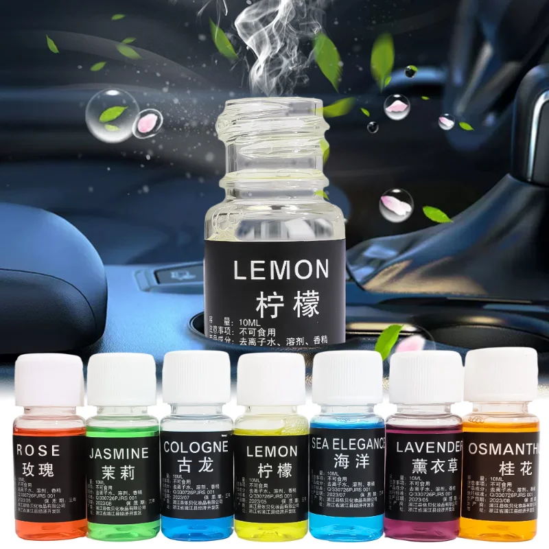 

10ml Car Perfume Refill Plant Essential Oil Aroma Diffuser for Fragrance Rose Lemon Jasmine Tea Tree Aroma Diffuser Humidifier