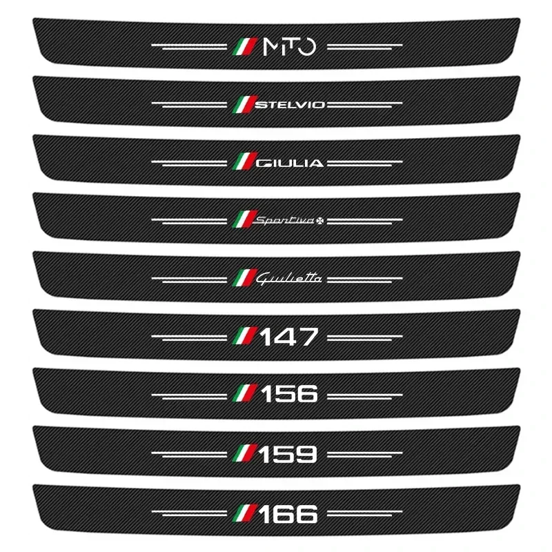 

1 шт. защитная пленка на порог задней двери автомобиля, наклейка на бампер багажника для Alfa Romeo Sportiva Giulia Giulietta 159 156 MITO Stelvio 147 166