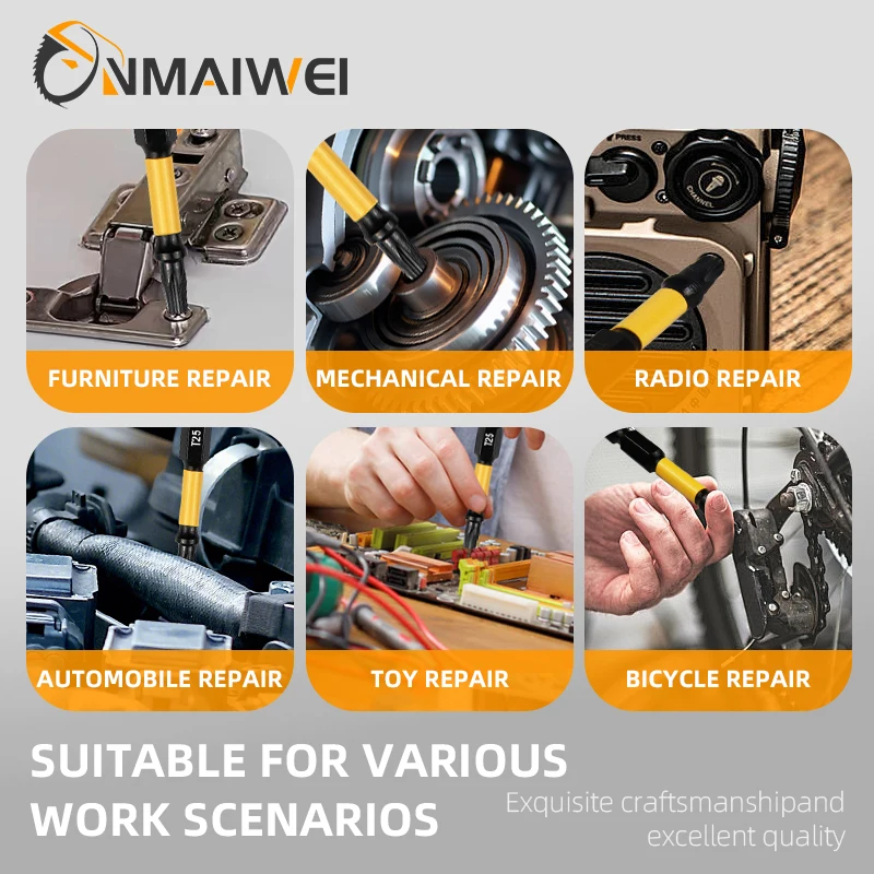 Набор ударных магнитных отверток Torx S2 25 шт