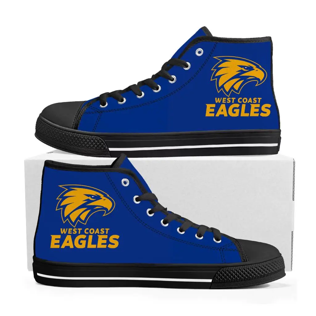 

West Coast Australian Football High Top High Quality Sneakers Mens Womens Teenager Canvas Sneaker Casual Custom Made Shoes DIY