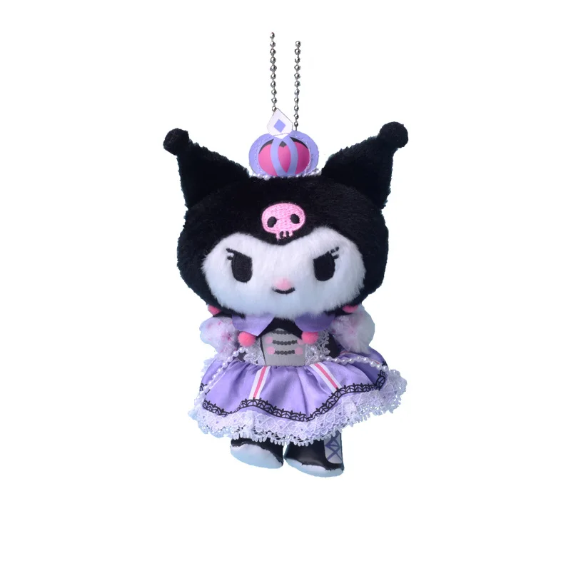 

Kawaii аниме Sanrios Harmony Land плюшевая игрушка ограниченная Корона Kuromi Плюшевая Кукла мультфильм мягкая набивная 15 см кулон подарок для девочек