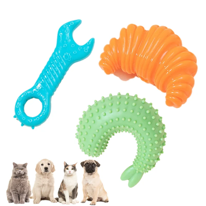 For Dogs Rubber Resistance To Bite Dog Toy Teeth Cleaning Chew Training Toys Pet Supplies Puppy Dogs Cats