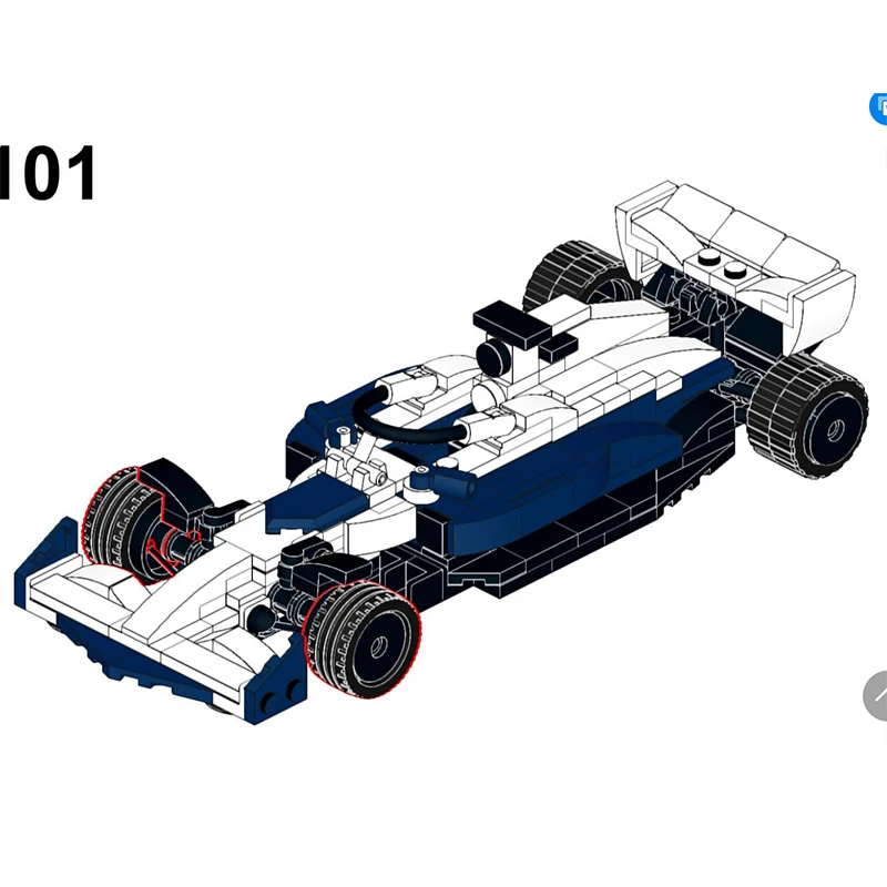 

Moc-107548 Mini Formula 1 Car Building Blocks Toy Block Technology Mosaic Model Professional Racing Car Toy Gift for Children