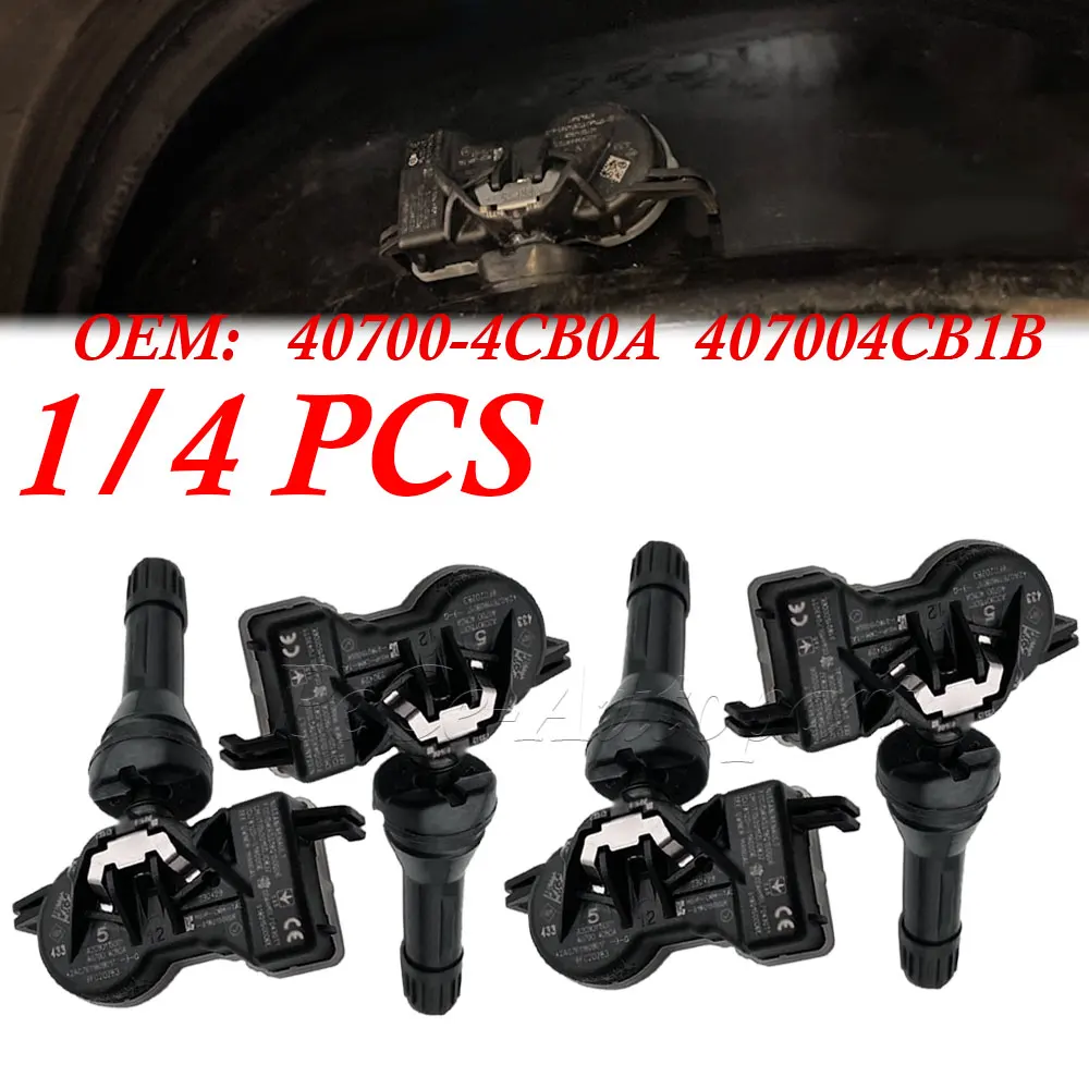 1/4 шт. для Renault Talisman 2015-2022 гг. 433 МГц датчик TPMS давления воздуха в шинах 40700-4CB1B 40700-4CB0A