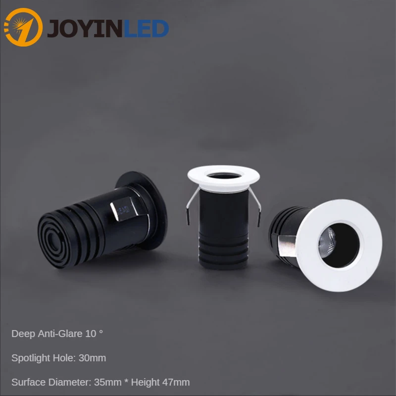 

4pcs Dimbare Anti-Glare Recessed 3W Downlights Verzonken Plafond Spot AC110V/220V for Commercial Lighting Home Cabinet