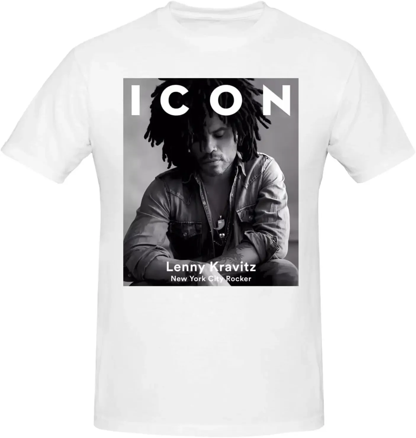 Lenny Music Kravitz мужские повседневные хлопковые футболки с коротким рукавом и круглым