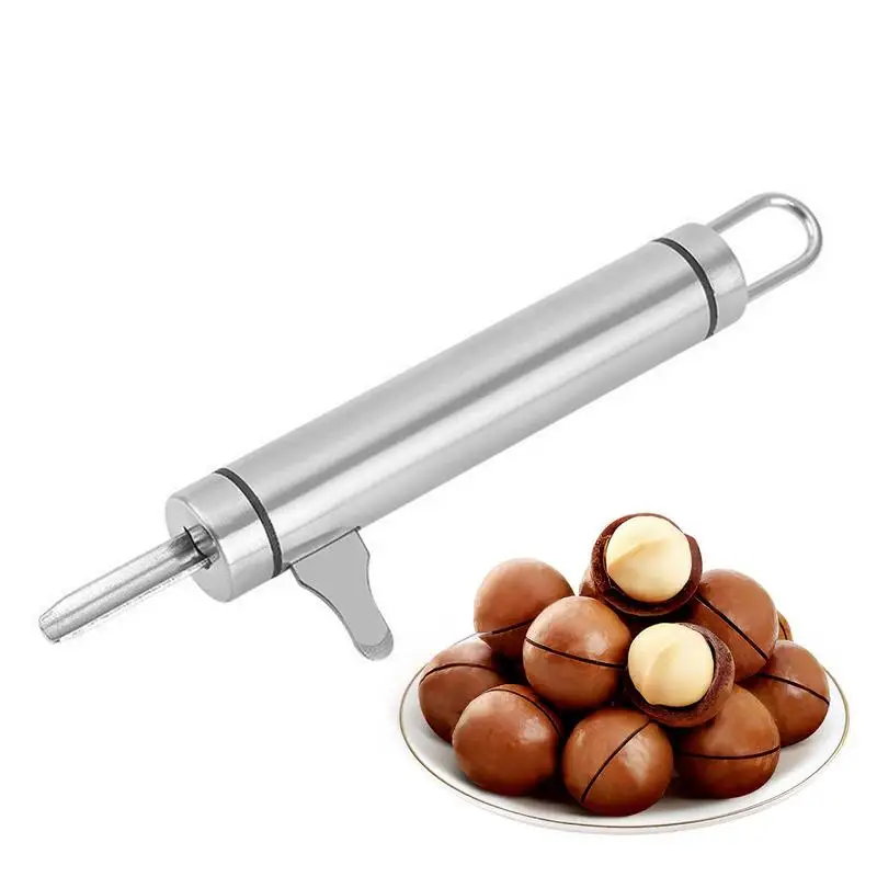 

1PC Macadamia Nut Sheller Stainless Steel Nut Hazelnut Opening Tool Household Pecan Nut Opener Macadamia Nut Cracking Tools