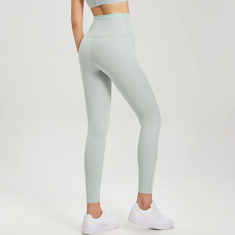 Women Sport Leggings High Waist Yoga Pant Hit Color Pilates Leggins Elastic Running Trousers Quick Dry Gym Fitness Tights Female