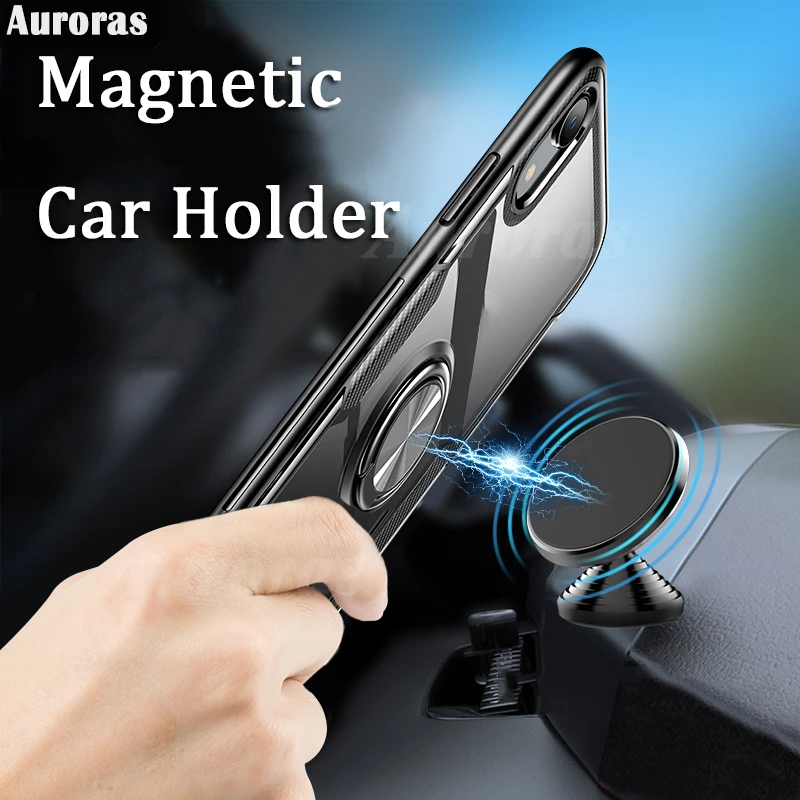 Auroras для Tecno Pova 6 Pro Чехол с магнитным кольцом прозрачная подушка безопасности