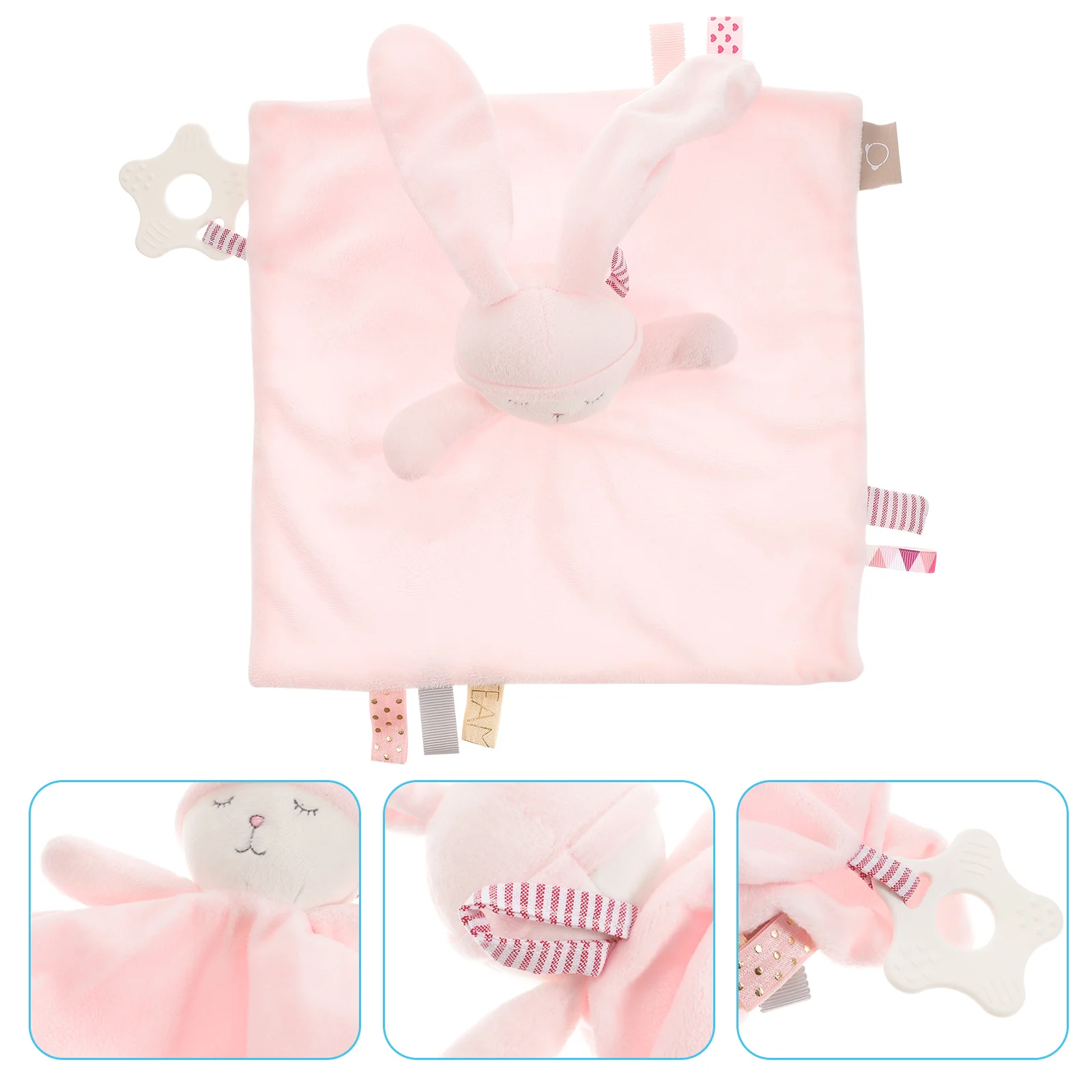 

Plush Blanket Kids Soother Baby Newborn Toys Towel Favor Soft Toy Cuddle Gifts Shower Infant Lovey Animal Boys Just Sleeping