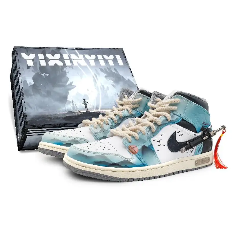 【Customize】Jordan Air Jordan 1 Vintage Basketball Shoes Men Sneakers shoes 554724-135