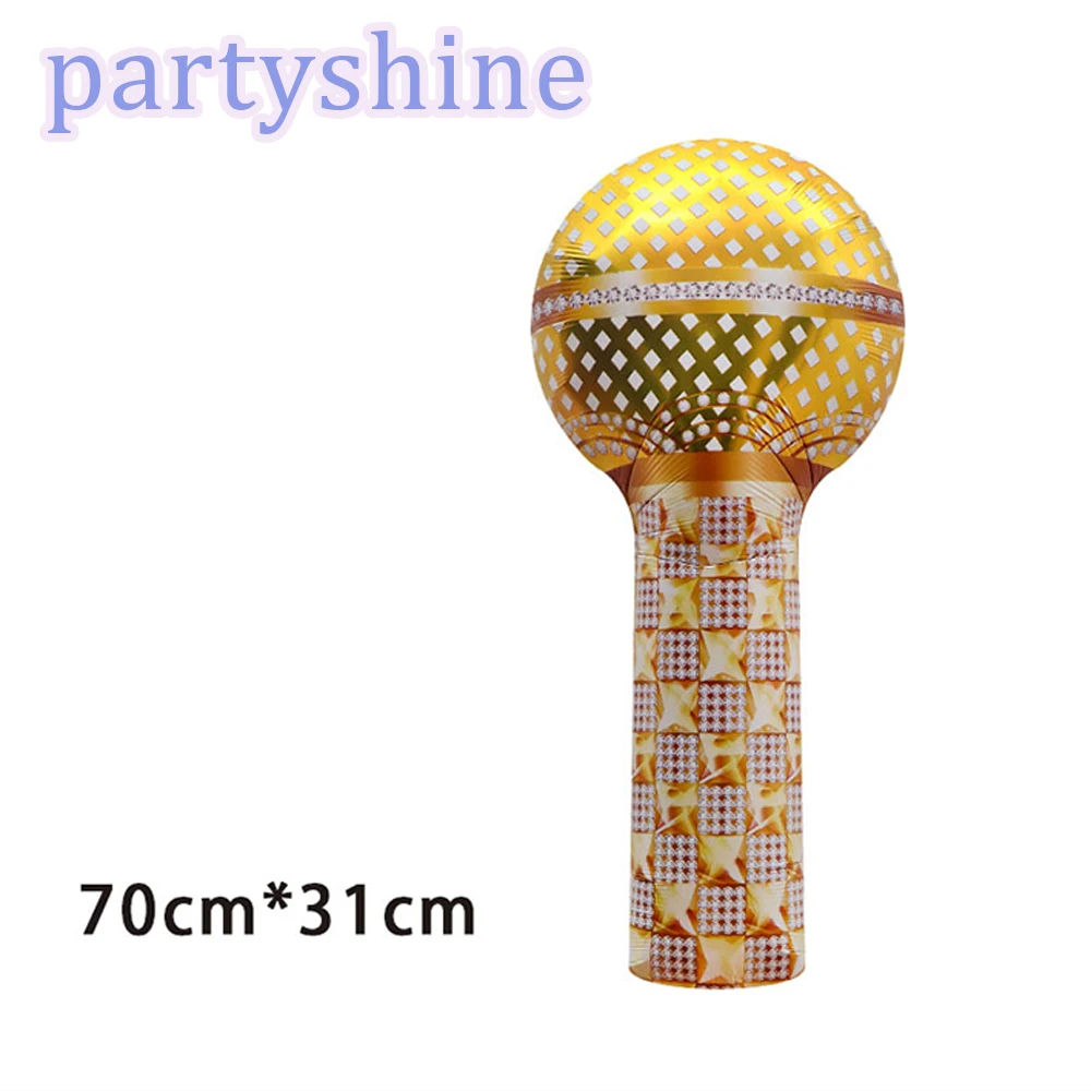 

Partyshine Microphone Shape Cartoon Aluminum Balloon Party Decoration Supplies Halloween/Christmas/Happy New Year/Birthday