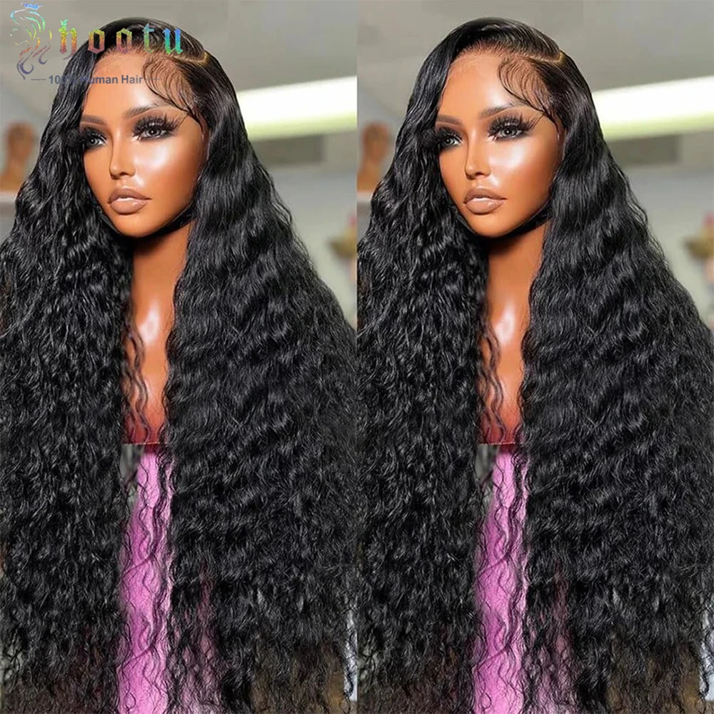 Парик на фронтальной сетке с глубокой волной 18-24 дюйма предварительно выщипанные