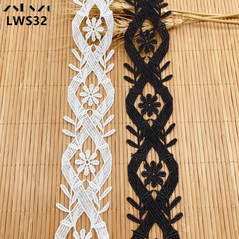 Zsbszc 3,7 см вышитая Цветочная вышивка детская одежда аксессуары DIY штрих-код Кружева Одежда Аксессуары LWS32