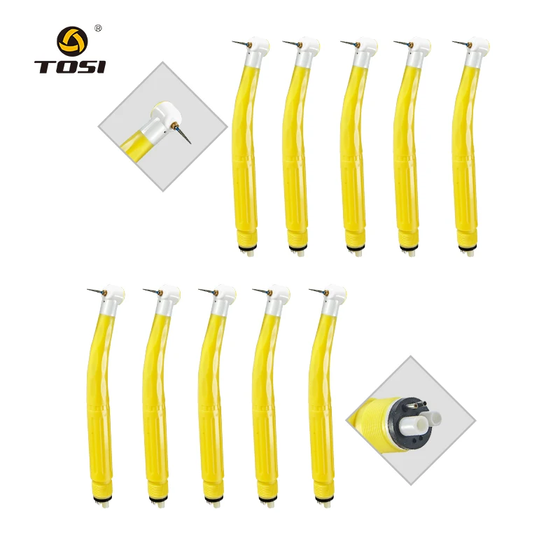 

New upgrade Dental Anti-infection Disposable Handpiece Yellow 2/4 Holes Single Water Spray personal use dntist tool TOSI FOSHAN