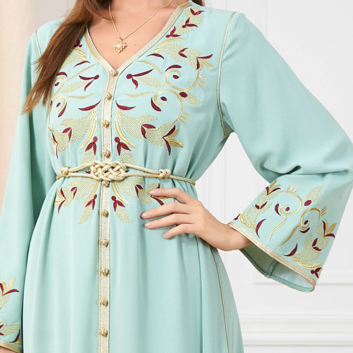 Muslim Kaftan Abaya Dress Kimono Women Dubai Turkish Islamic Clothing Wedding Party Long Sleeve Gown Djellaba Femme Musulman