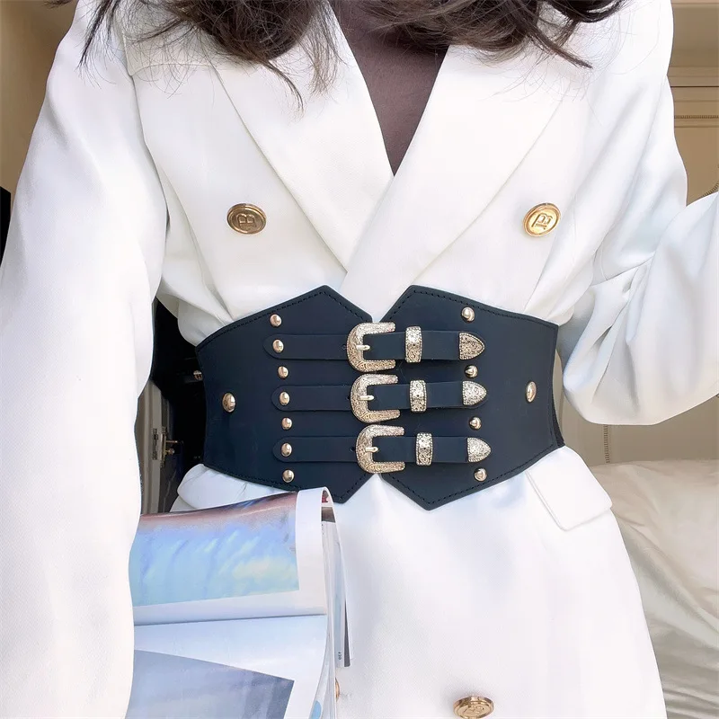 Женский корсет под грудь из искусственной кожи