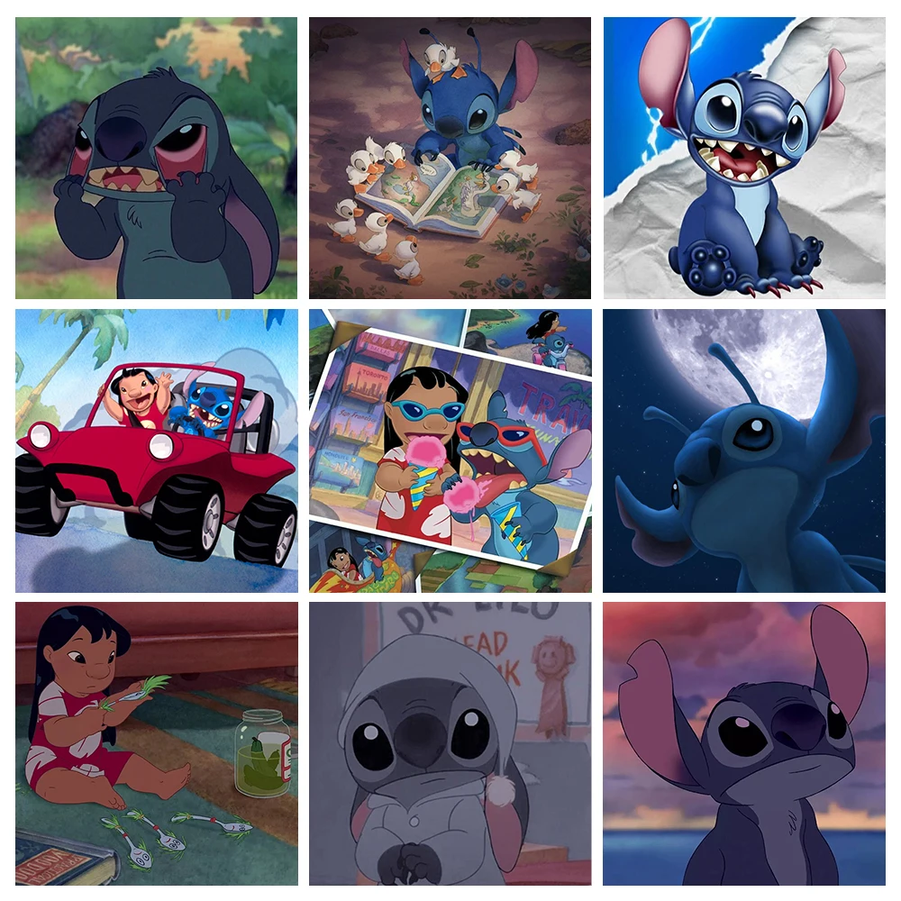 

5d Diamond Painting Cute Little Master and Stitch Diamond Cross Embroidery They Play Happily Together DIY Mosaic Home Decoration