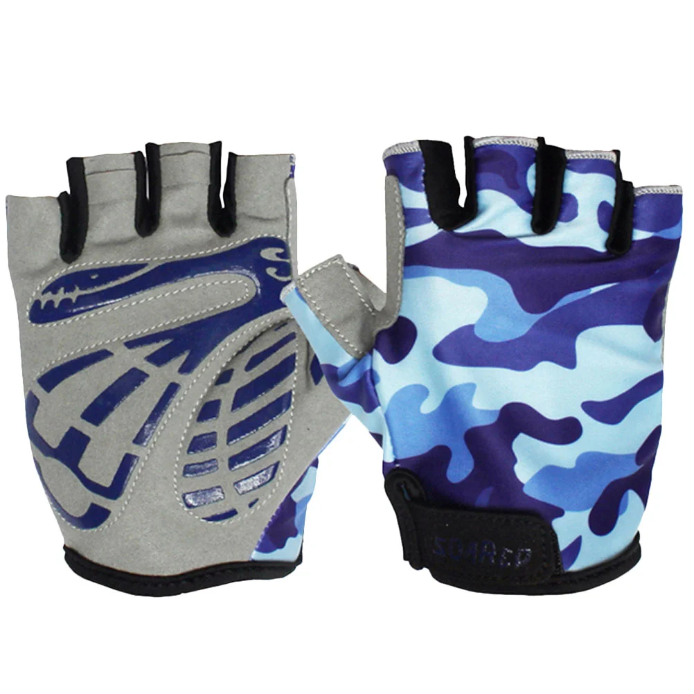 

Half Finger Gloves Kids Cycling Gym Protective Biking Pearlescent Child Bicycle