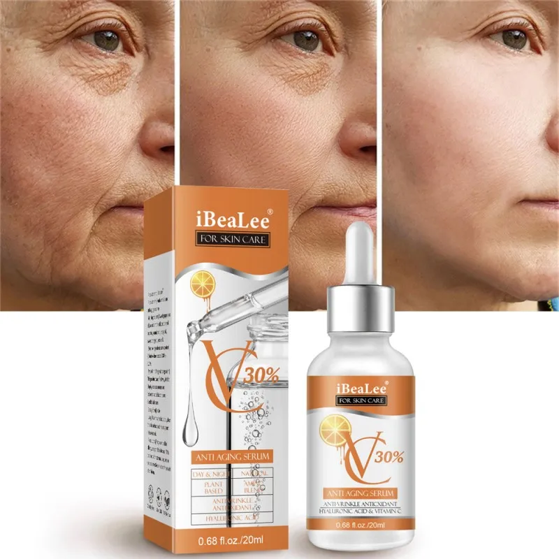 

Vitamin C Facial Essence Anti-aging Lightens Fine Lines Removes Acne Marks Brightens Skin Tone Moisturizes Tightens Skin Serum