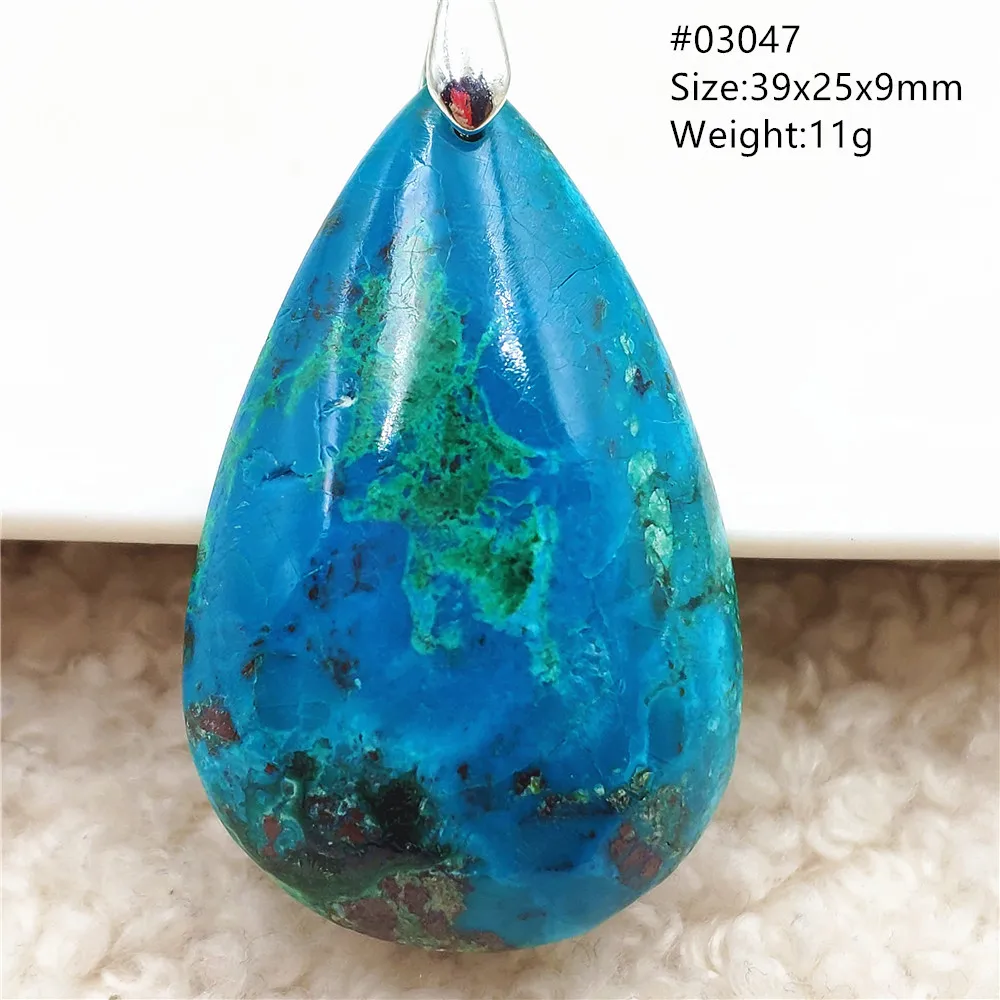 Ожерелье с подвеской из натурального искусственного малахита Азурит Хризоколла