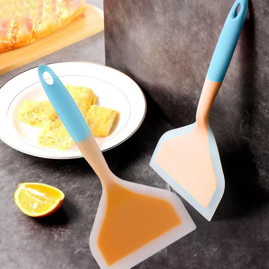 

Silicone Kitchen ware Cooking Utensils Spatula Beef Meat Egg Kitchen Scraper Wide Pizza Cooking Tools Shovel Non-stick